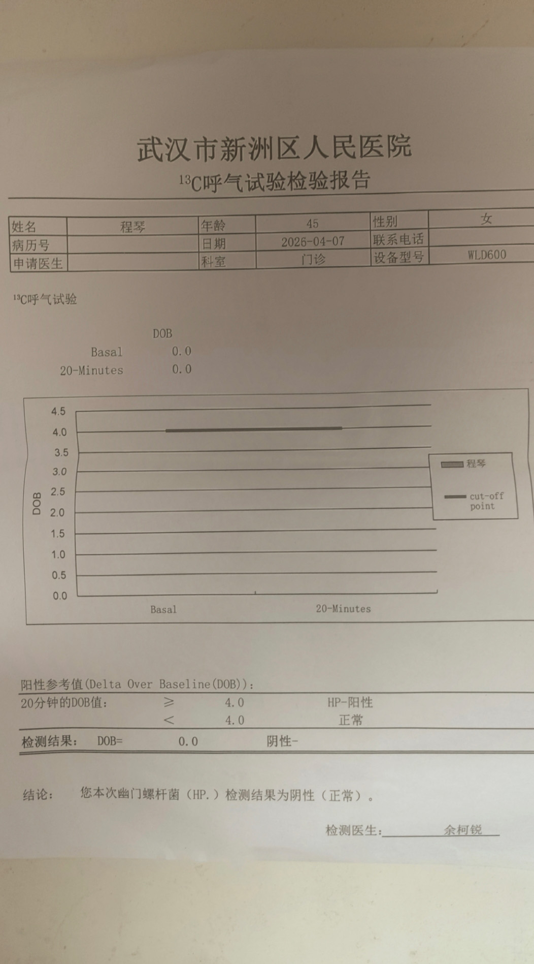 呼吸体检报告